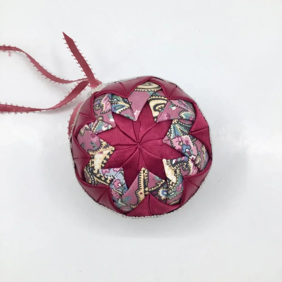 Handmade VTG Quilted Christmas Ornaments Red Green Star Cottagecore Farmhouse - Picture 7 of 10